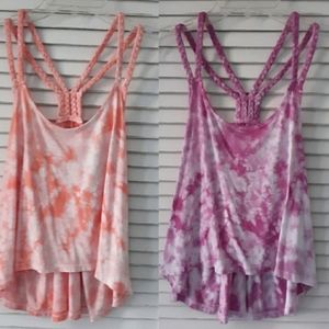 Mudd Tie Dye Crop Tank Top